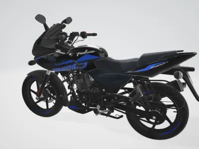  Pulsar  Motorcycle Motorbike Low-poly 3D model