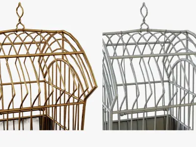 Birdcage Edwardian style Low-poly 3D model