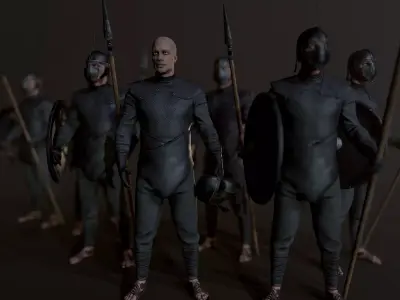 unsullied warrior Low-poly 3D model