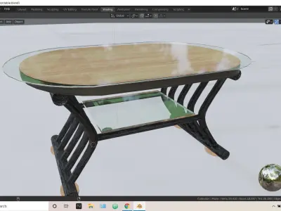 Coffee Table Free low-poly 3D model shop