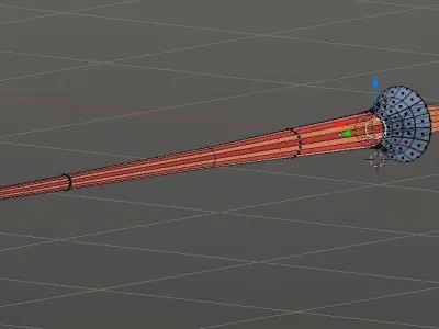 Low Poly Knight Jousting Lance Low-poly 3D model