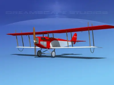 Curtiss JN-2 Jenny V12 3D model