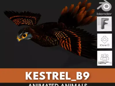 Kestrel B9 Low-poly 3D model