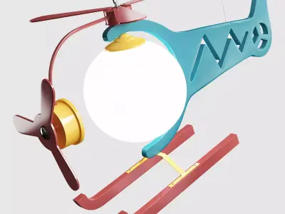 HELICOPTER LAMP Low-poly 3D model