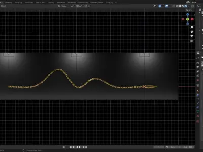Chained Blades Low-poly 3D model
