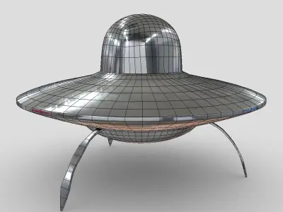 CC0 - UFO Free low-poly 3D model