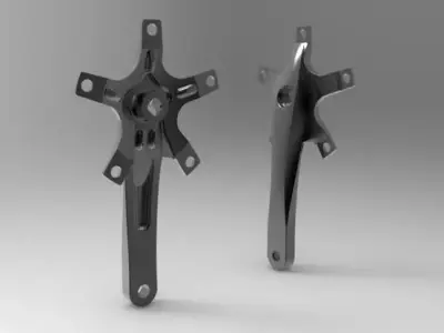 terncrank pair of metal brackets 3D model