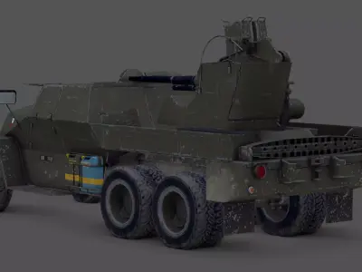 M53 59 Praga Self-Propelled Anti-Aircraft Gun 3D Model Low-poly 3D model