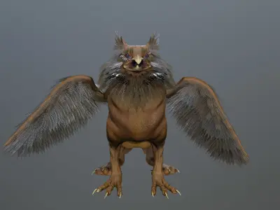 Anicent Griffin Low-poly 3D model