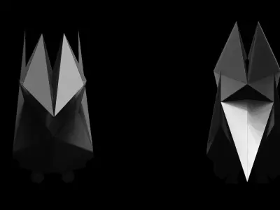 Origami Bird  Low-poly 3D model