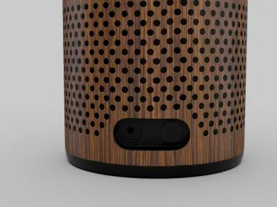 Amazon Echo New Walnut 3D model