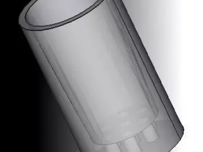 Pen-Cup cylindrical part 3D model