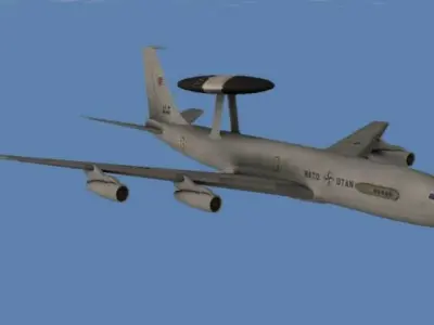 E-3 AWACS Low-poly 3D model