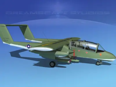 Rockwell OV-10 Bronco US Army 3D model