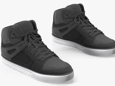 Minimalist Sport Shoes Black 3D model