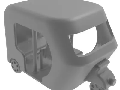 Auto Rickshaw Low-poly 3D model