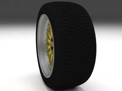 BBS Wheel Gold 3D model