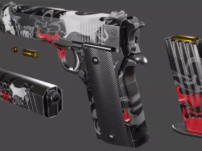 Pistol Gun Fps - Tps Low-poly 3D model