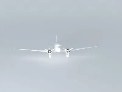 DC 3 at LAX Free 3D model