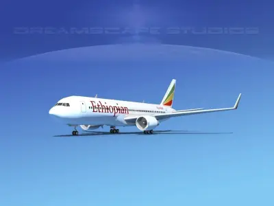 Boeing 767-300 Ethiopian 3D model