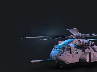 CH-53C Super Stallion helicopter game model 3D model