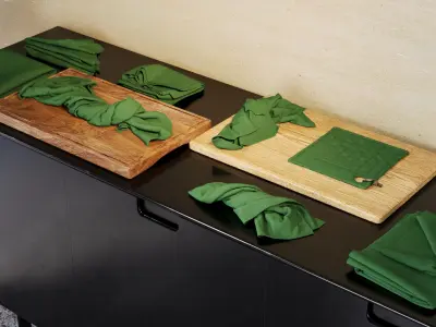 Towel set 04 3D model