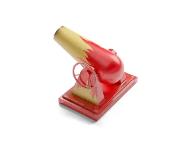 Circus cannon 3D model