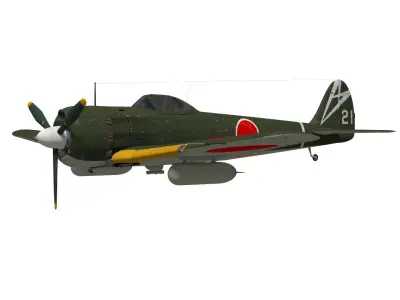 Ki43 Hayabusa type3-kou oscar 3D model