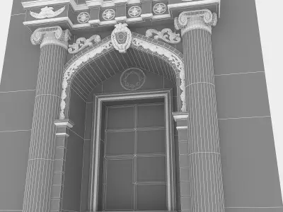 Classic Building Door System 3D model