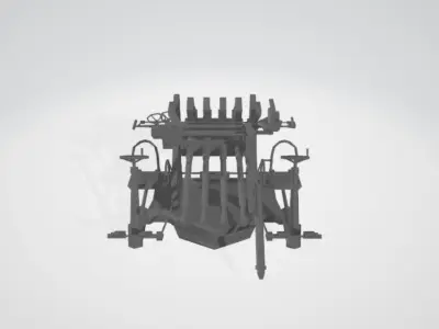 FRENCH WW2 AA GUN X4 Low-poly 3D model