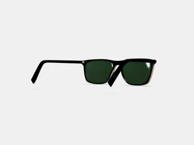 Fletcher Sunglasses in Black Matte Eclipse 3D model