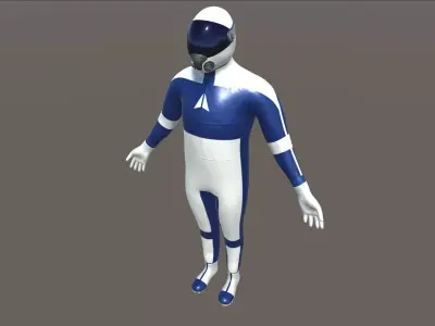 Pilot Low-poly 3D model