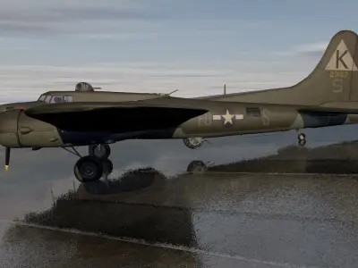 Boeing B-17F Fortress 3D model