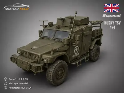 Husky TSV - British Armored Tactical Support Vehicle 3D print model