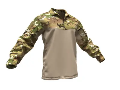 VKPO 3 Russian Army Combat Shirt - Marvelous Designer 3D model