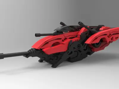 5 SpaceShip Collection 01 Low-poly 3D model