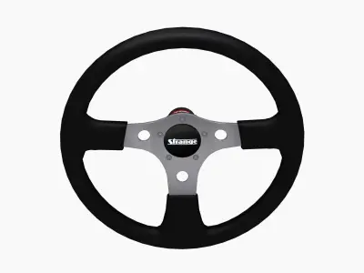 Strange Pro steering wheel Low-poly 3D model