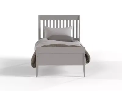 Modern Wooden Single Bed  Twin Bed Furniture - MorisonDesign  Free low-poly 3D model