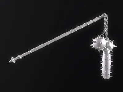 Long-shaft Flail - An April Fools Weapon Free low-poly 3D model
