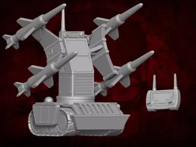 Missile Launcher 3D printable Files For Action Figures 3D print model