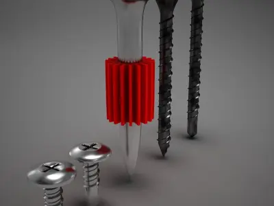 Screws Collection set of 3D model