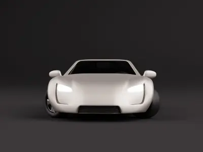 Stylized Cartoon Sport Car - Fully Rigged 3D model