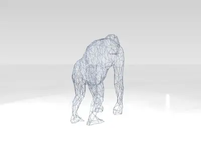 Orangutan Wireframe 3D model