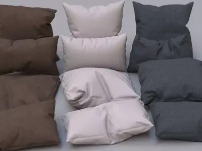 Pillow set of pillows Free 3D model