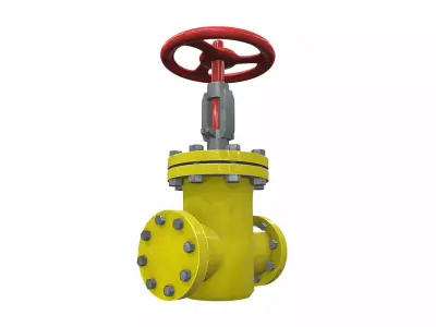Industrial pipeline valve 1 3D model