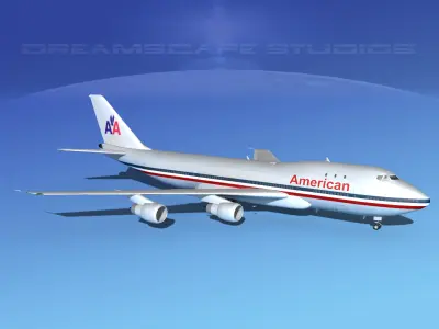 Boeing 747-100 American Airlines 3D model