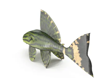 Catfish toy fish Low-poly 3D model