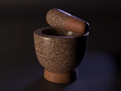Mortar Free low-poly 3D model