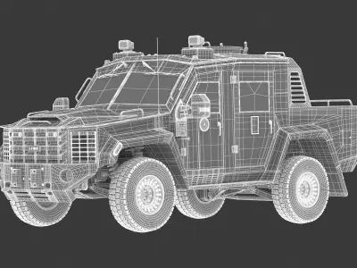 Lenco Bearcat X3 Armored Vehicle Low-poly 3D model