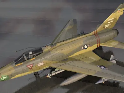 North American F-100D Super Sabre 3D model